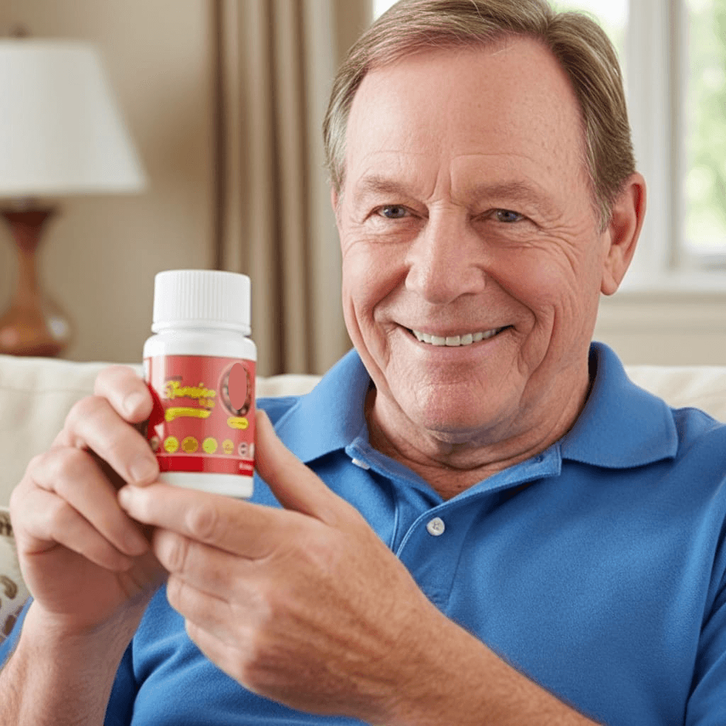 Customer holding Stamina Capsule
