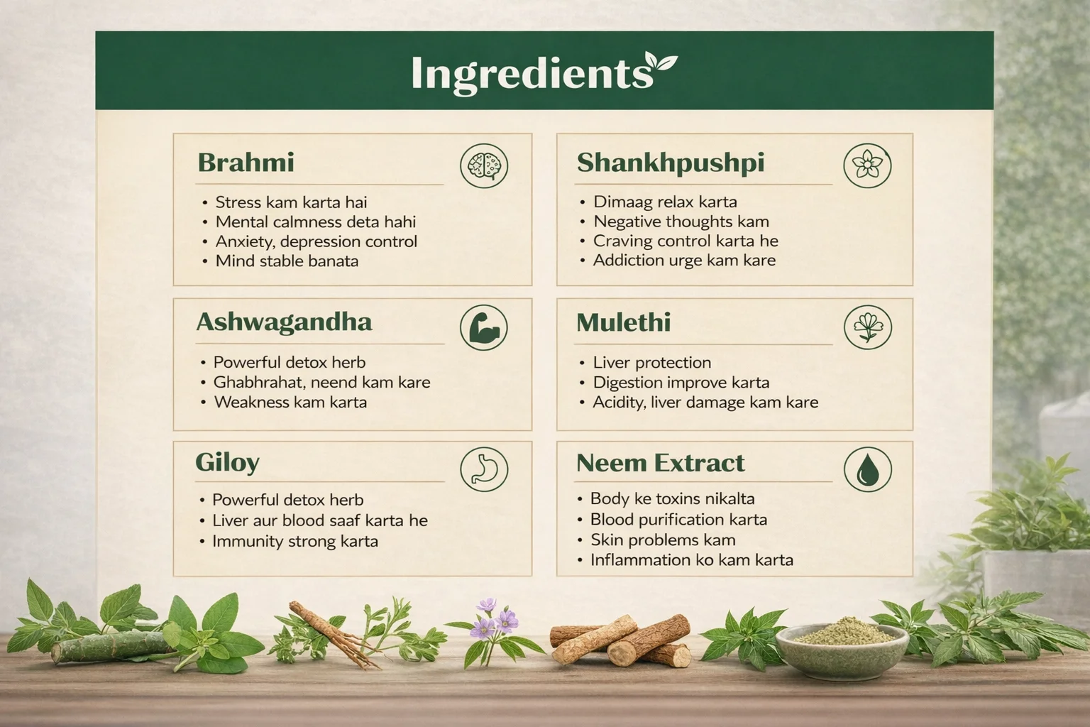 Nasha Mukti Ingredients
