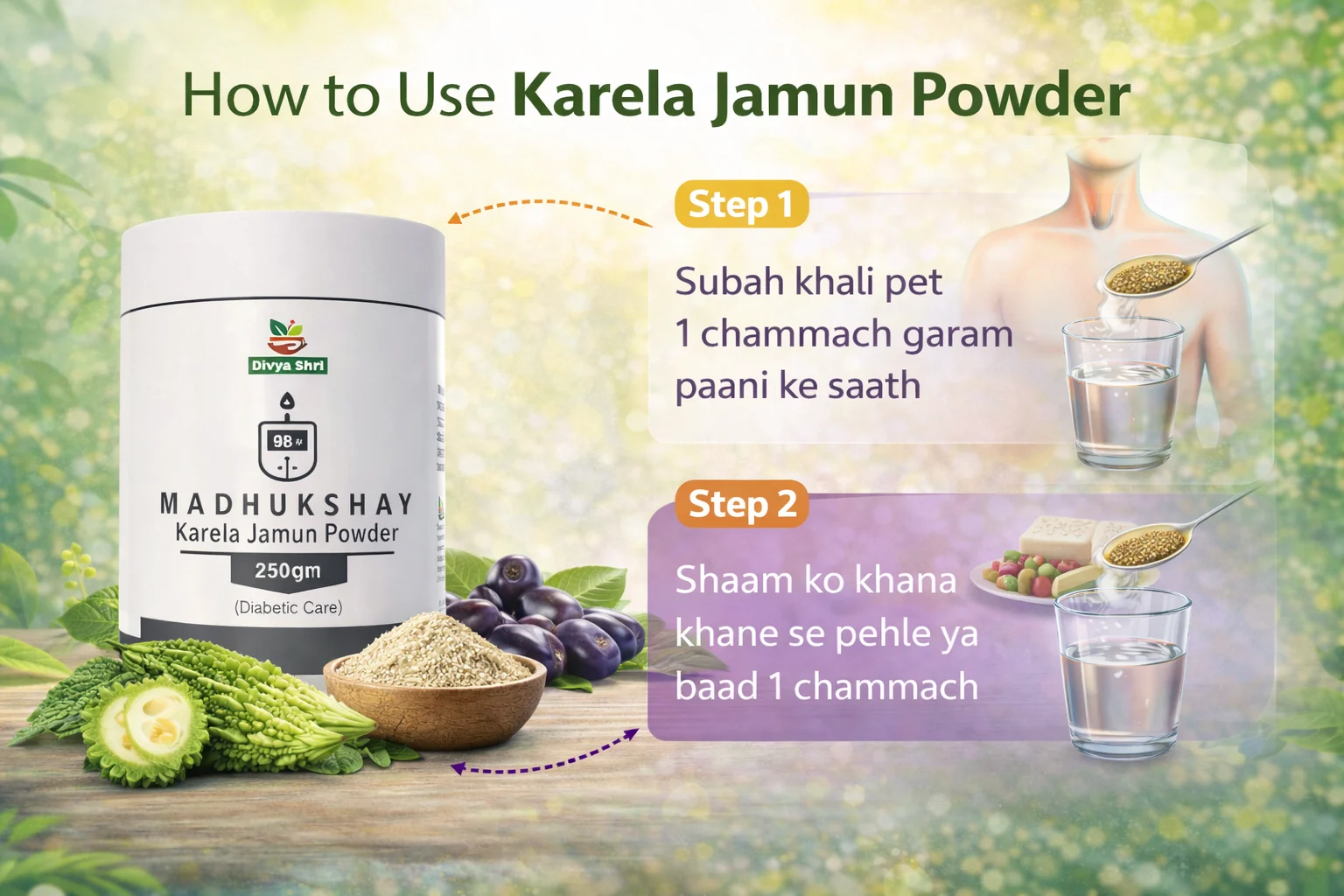 How to use Karela jamun powder