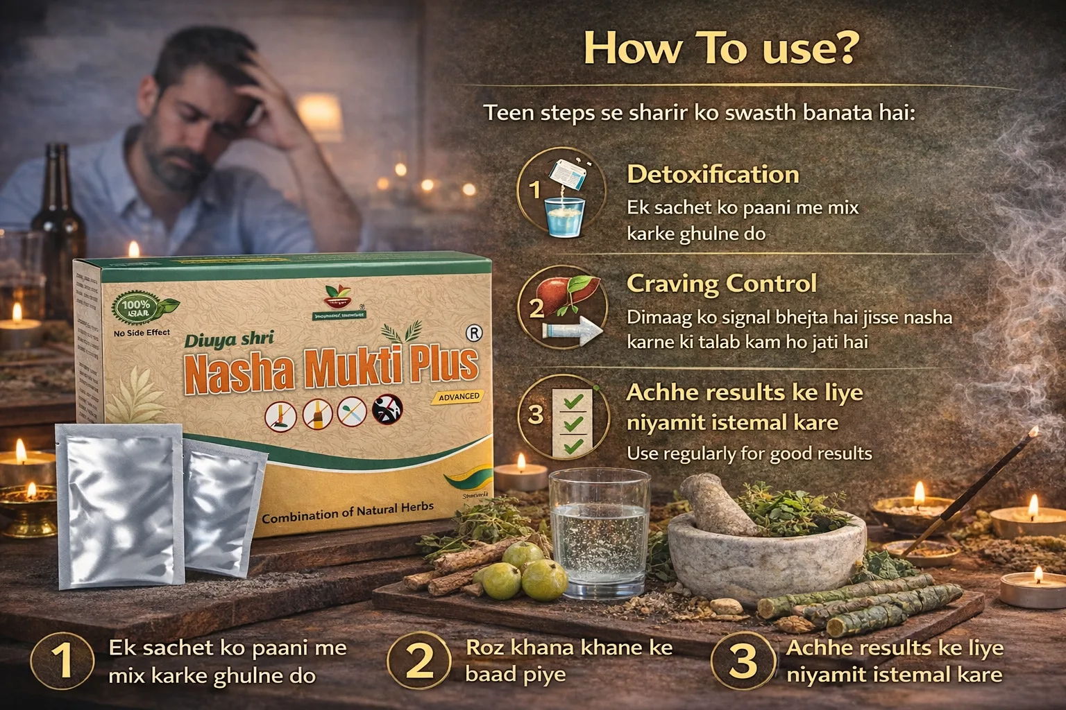 nasha mukti powder How to use