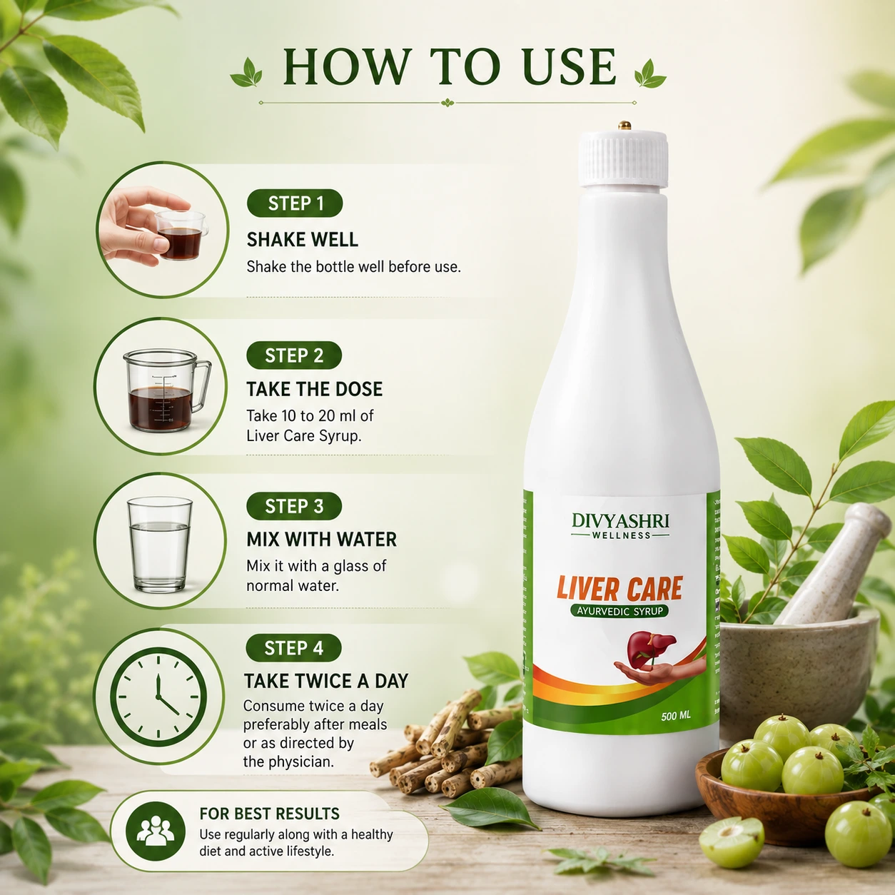 How to use Benefits Liver care tonic